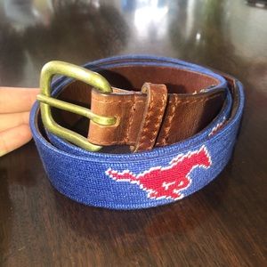 Smathers and Brandon SMU needle point belt